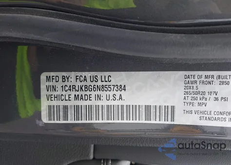 2022 Jeep Grand Cherokee L Limited 4X4 z USA, uszkodzony, nr VIN 1C4RJKBG6N8557384